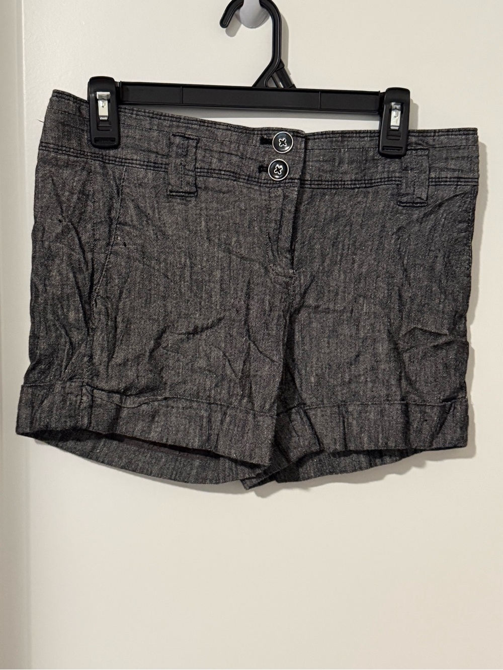 White‎ House Black Market Charcoal Shorts Size 4